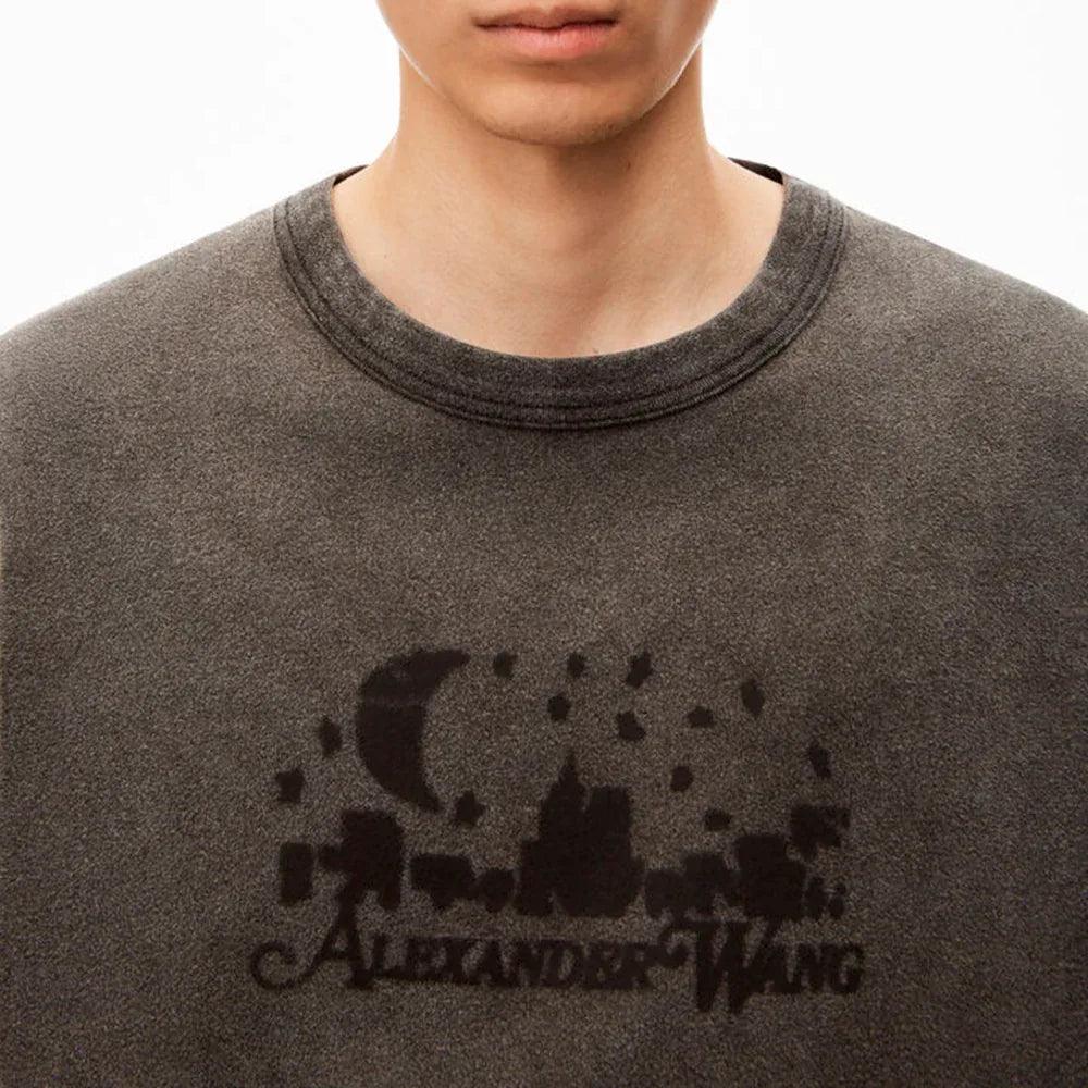 Distressed Skyline Logo Graphic Tee - ALEXANDER WANG - VENTURER