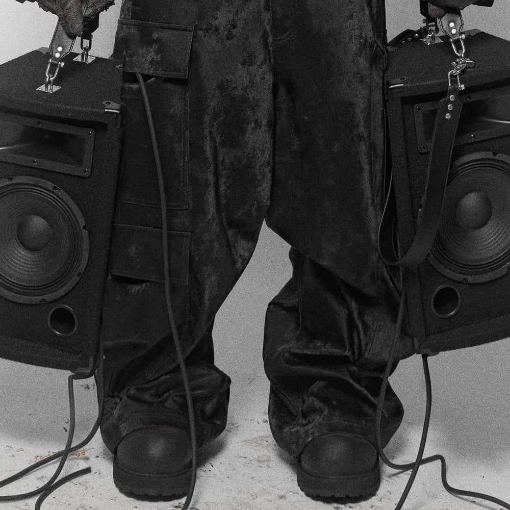 Dusty Rubber Mega Cargo Pants