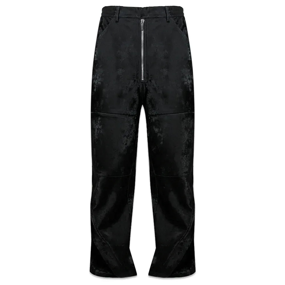 Dusty Rubber Zipper Baggy Pants - ARNODEFRANCE - VENTURER