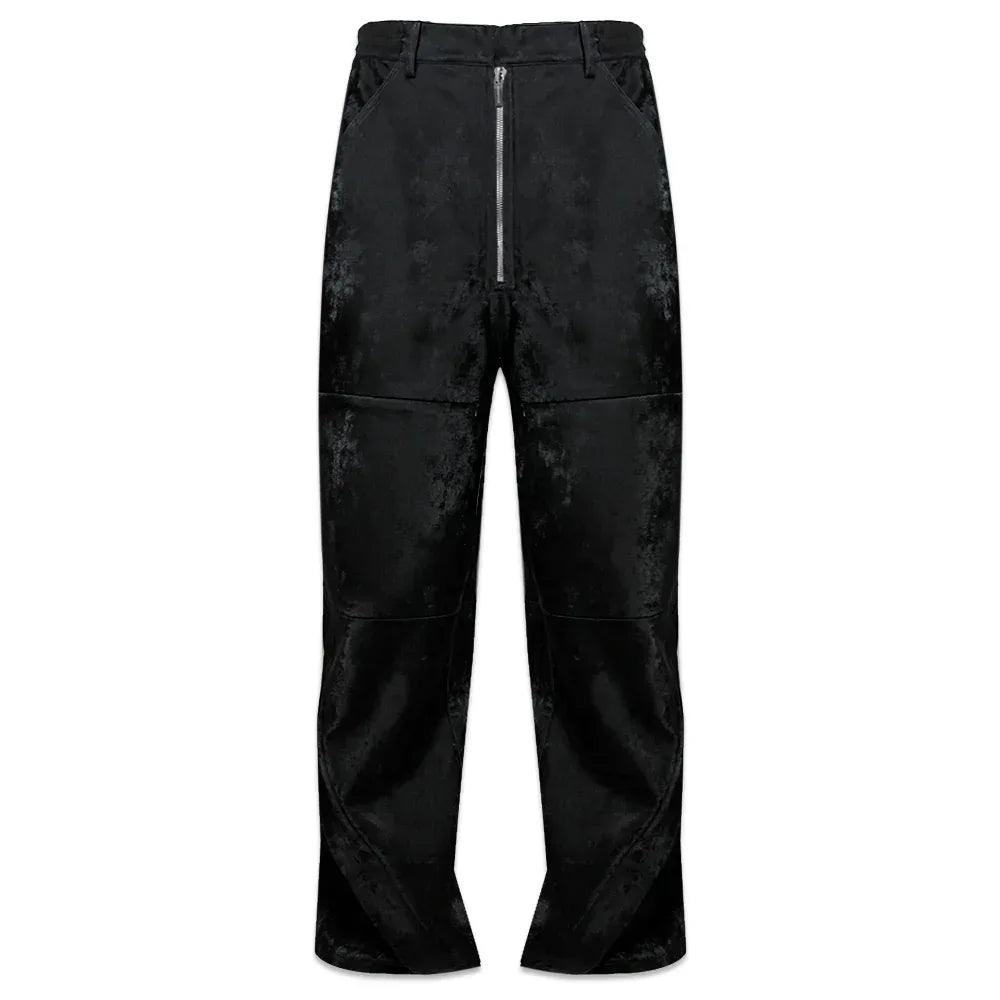 Dusty Rubber Zipper Baggy Pants - ARNODEFRANCE - VENTURER