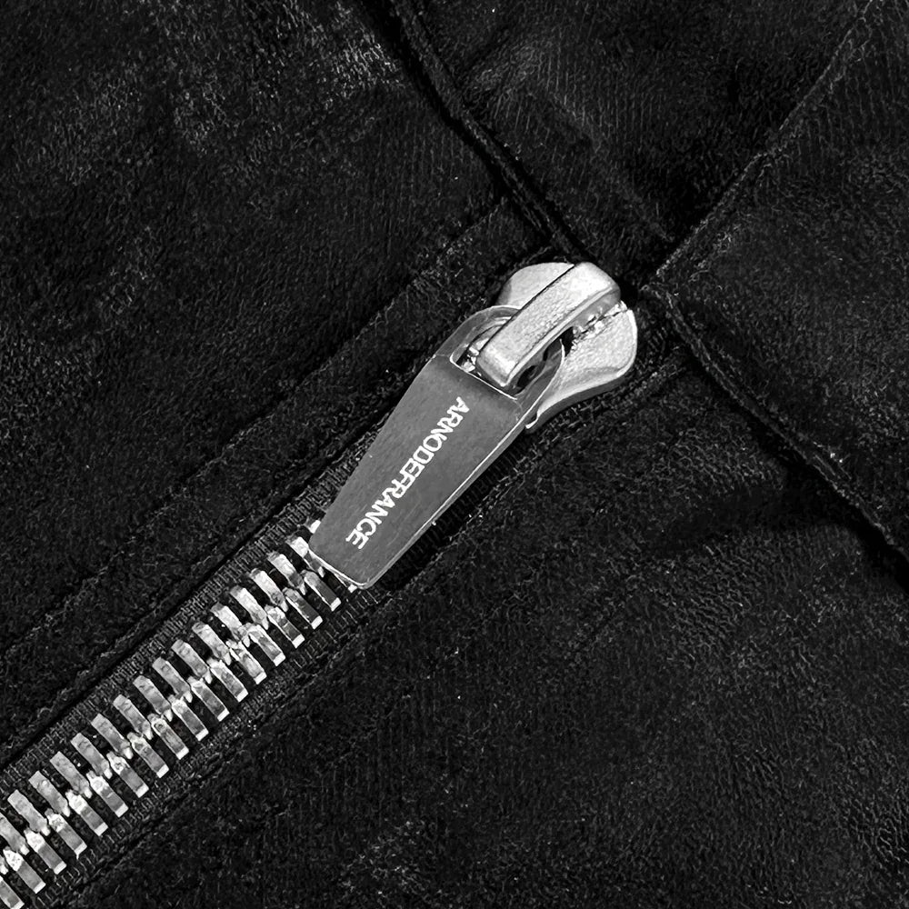 Dusty Rubber Zipper Baggy Pants - ARNODEFRANCE - VENTURER