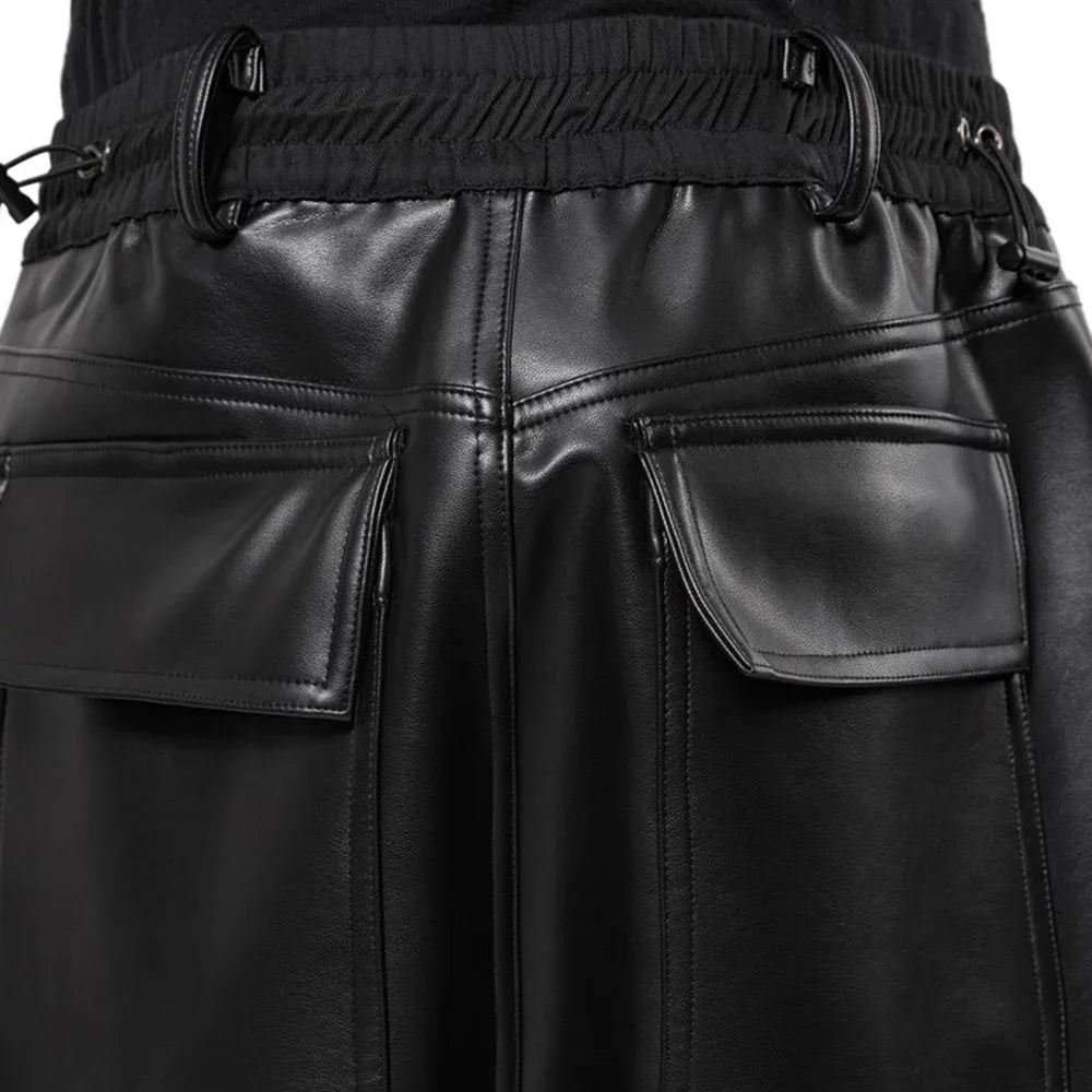Leather Baggy Shorts - ARNODEFRANCE - VENTURER