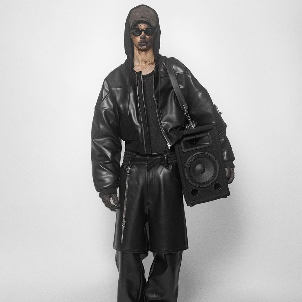 Leather Baggy Shorts