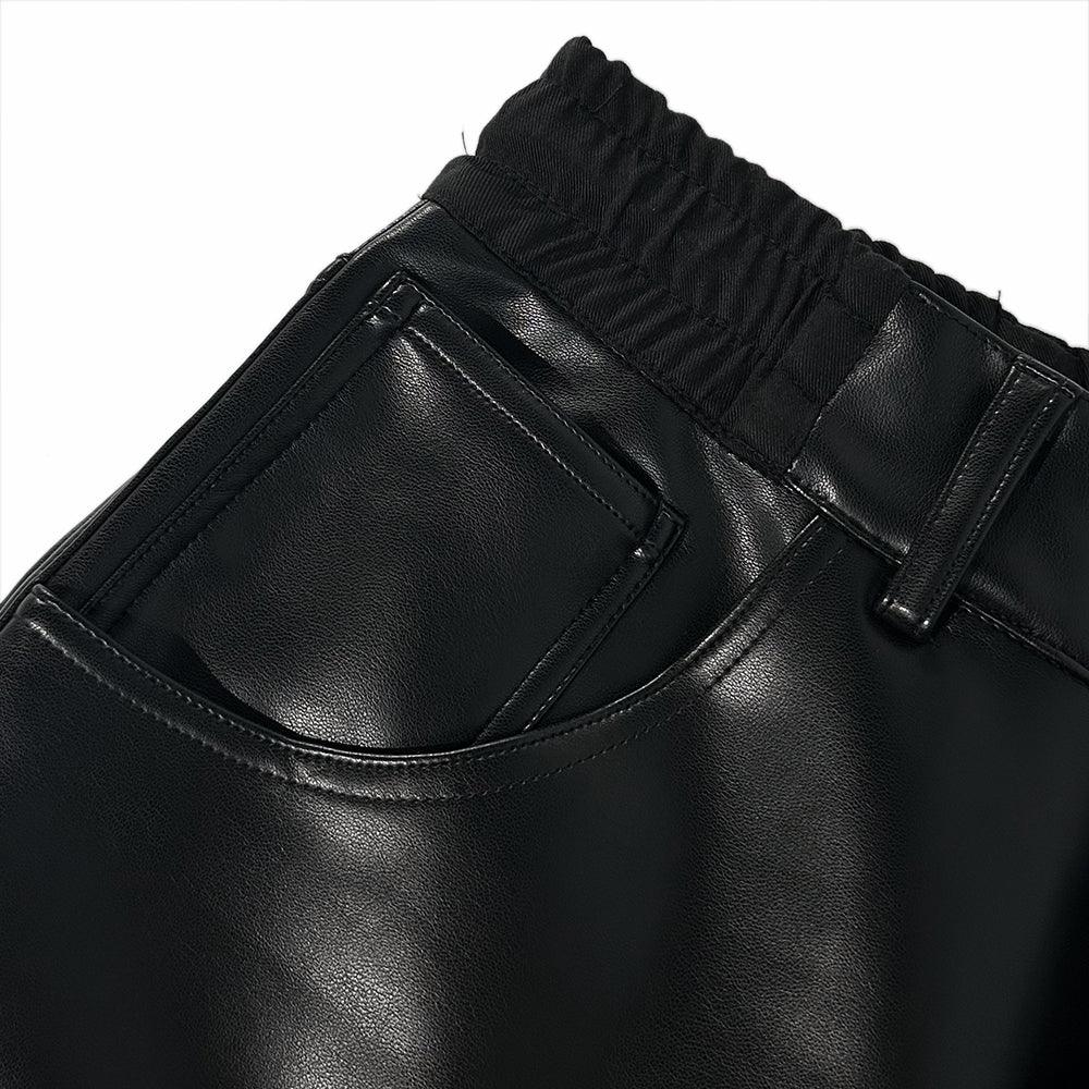 Leather Baggy Shorts - ARNODEFRANCE - VENTURER