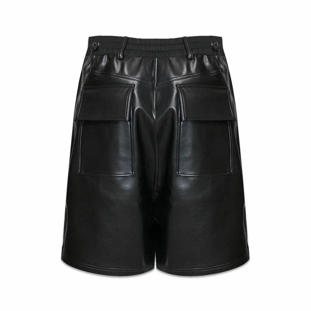 Leather Baggy Shorts - ARNODEFRANCE - VENTURER