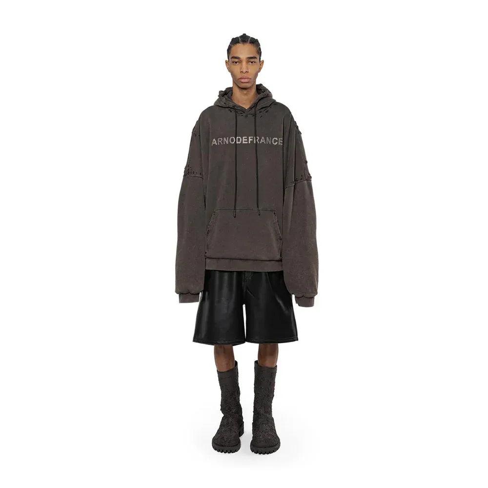 Leather Baggy Shorts - ARNODEFRANCE - VENTURER