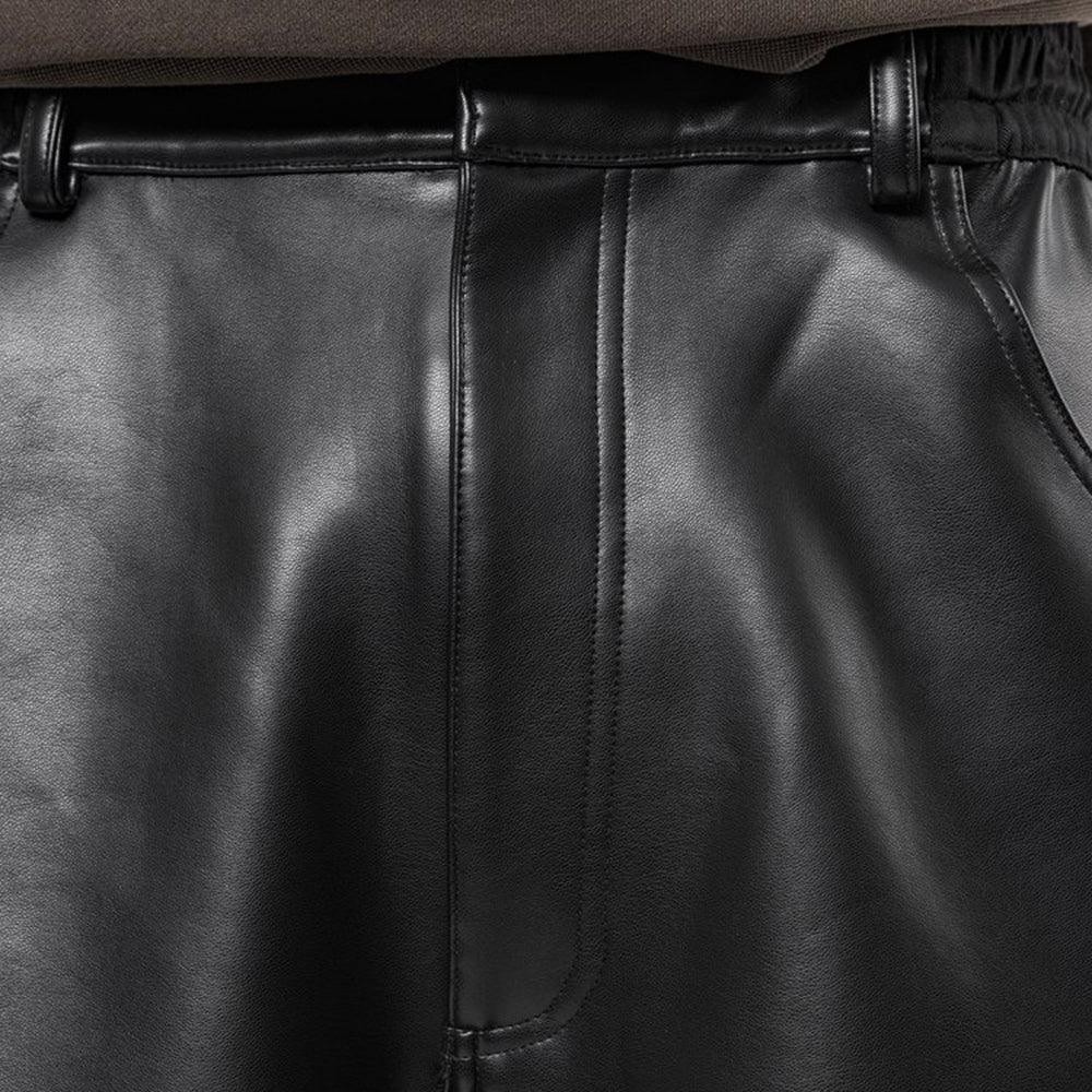 Leather Baggy Shorts - ARNODEFRANCE - VENTURER