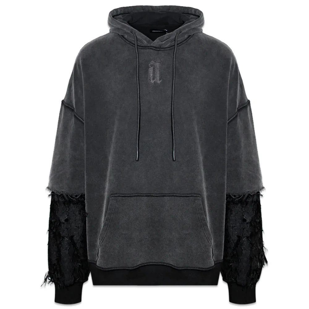 Distressed Sleeves Hoodie - ARNODEFRANCE - VENTURER
