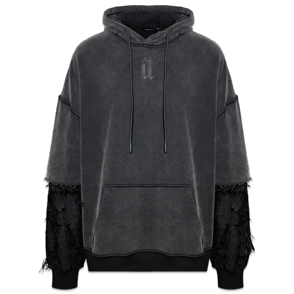 Distressed Sleeves Hoodie - ARNODEFRANCE - VENTURER