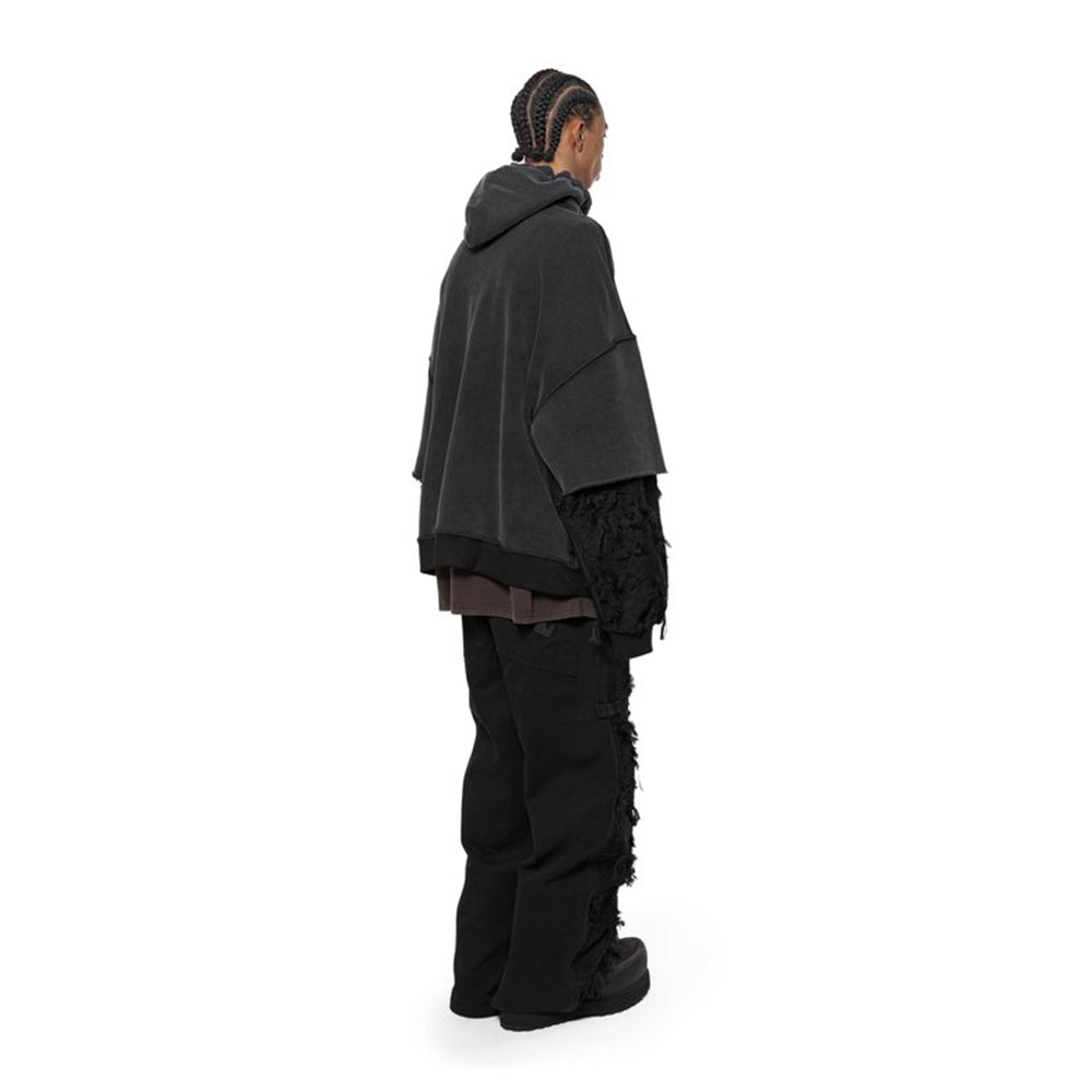 Distressed Sleeves Hoodie