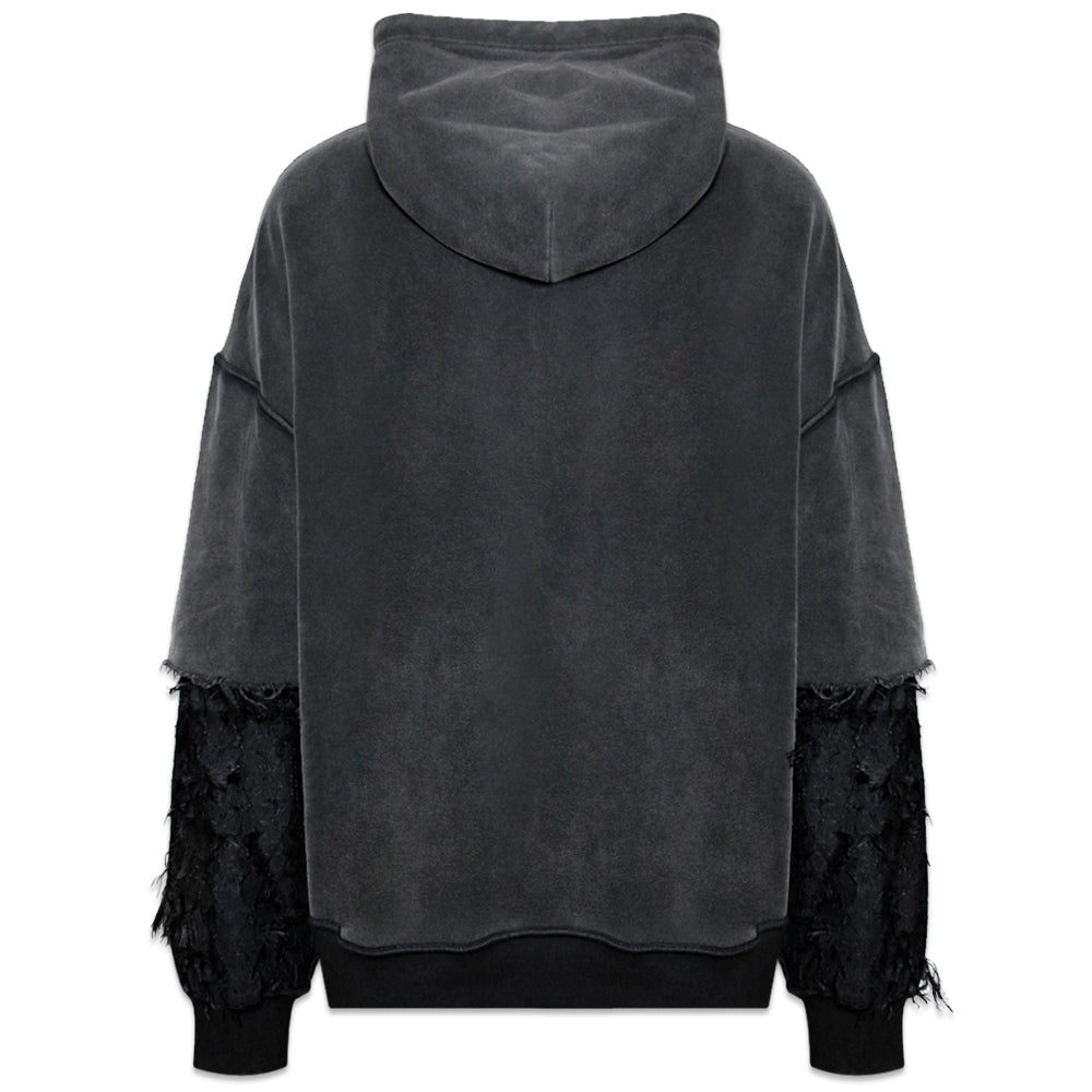 Distressed Sleeves Hoodie