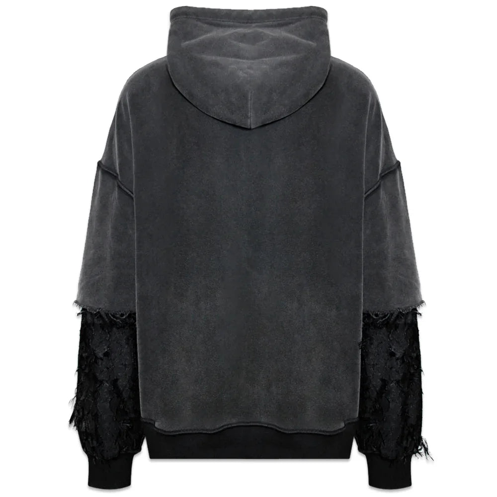 Distressed Sleeves Hoodie - ARNODEFRANCE - VENTURER