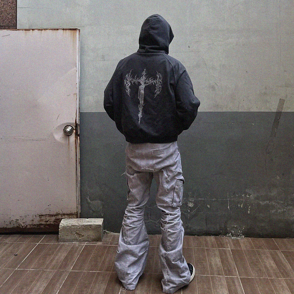 Trinity Distressed Hoodie - adonisorbitproject - VENTURER