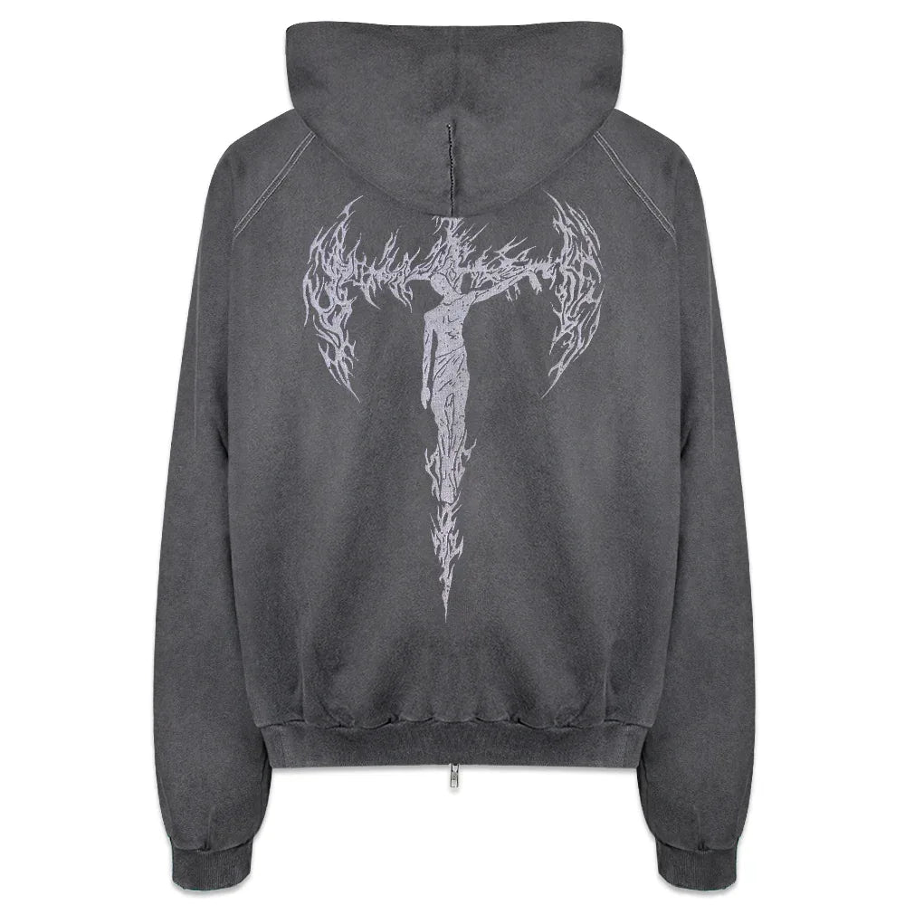 Trinity Distressed Hoodie - adonisorbitproject - VENTURER