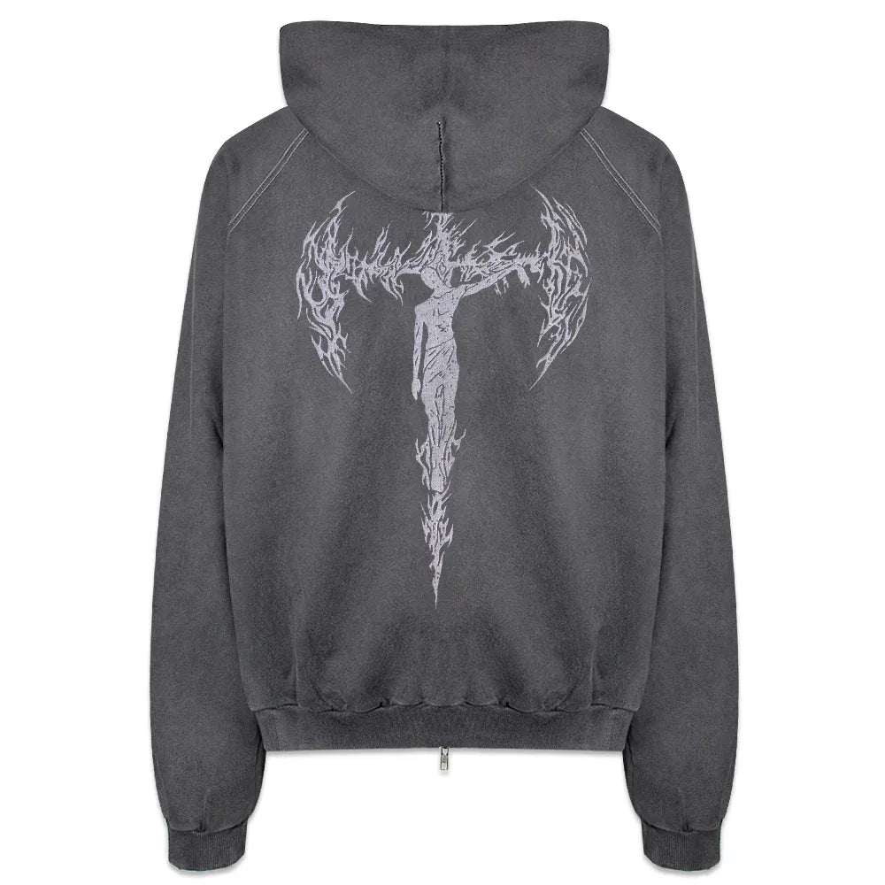 Trinity Distressed Hoodie - adonisorbitproject - VENTURER