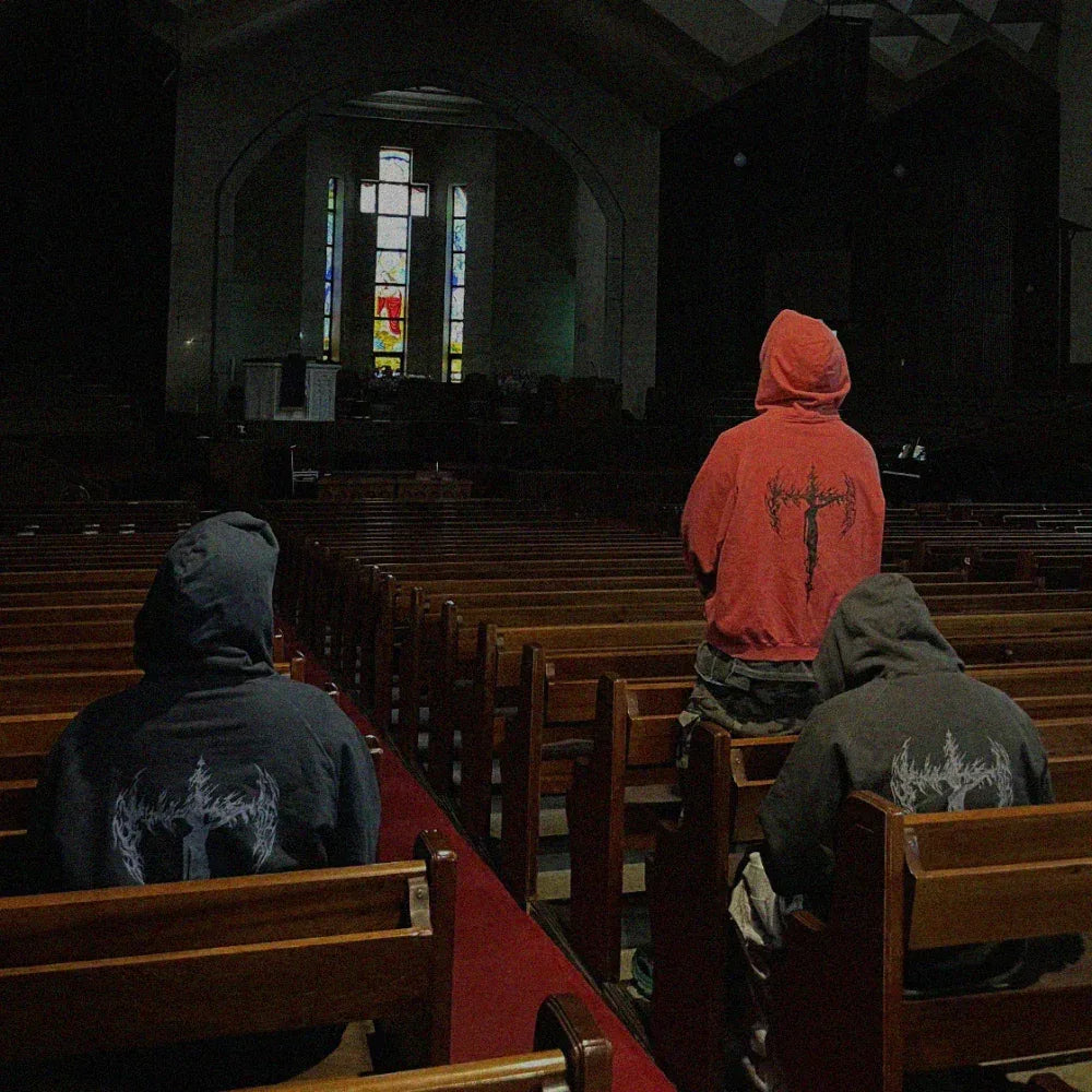 Trinity Distressed Hoodie - adonisorbitproject - VENTURER