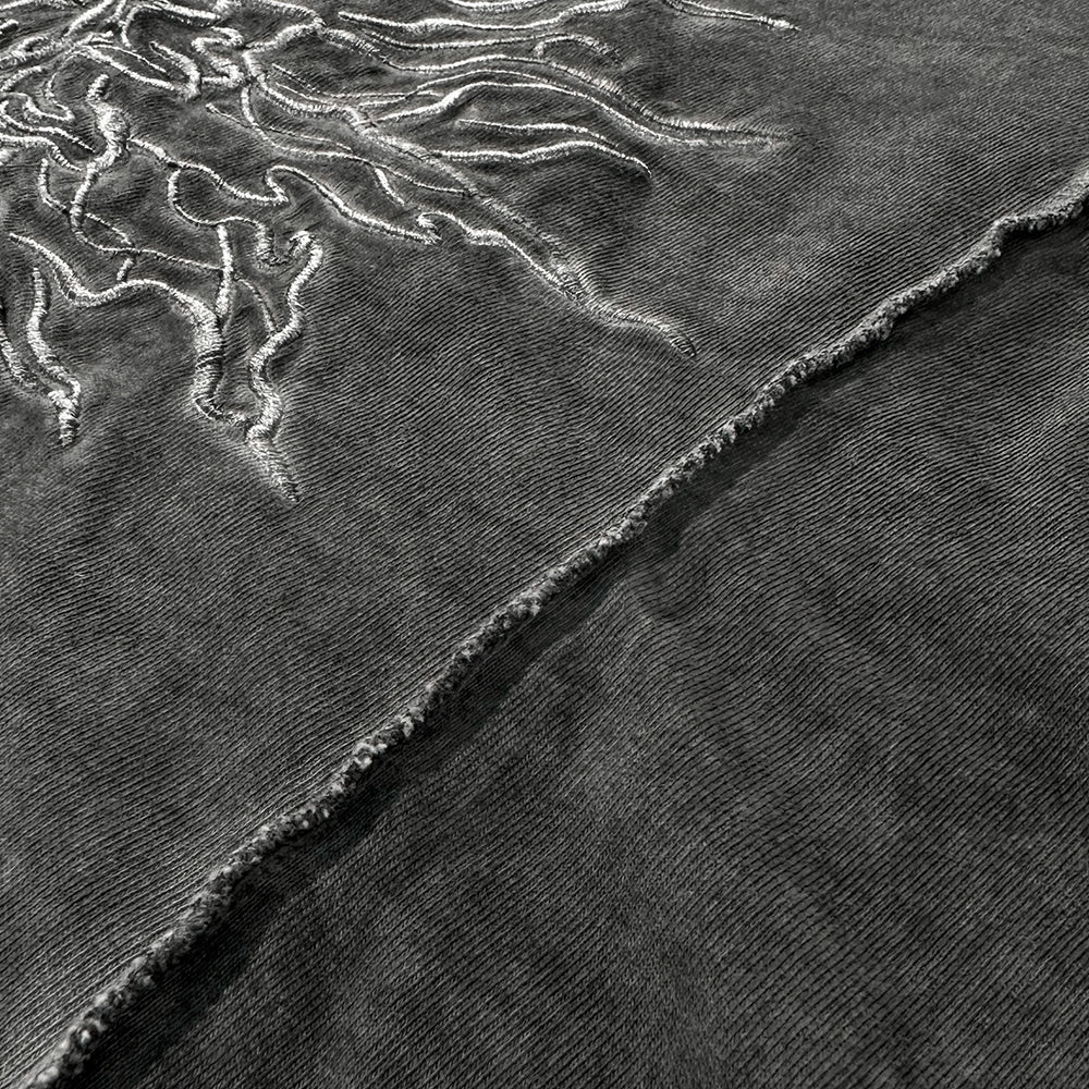 Raw Effect Layered Ls Hoodie