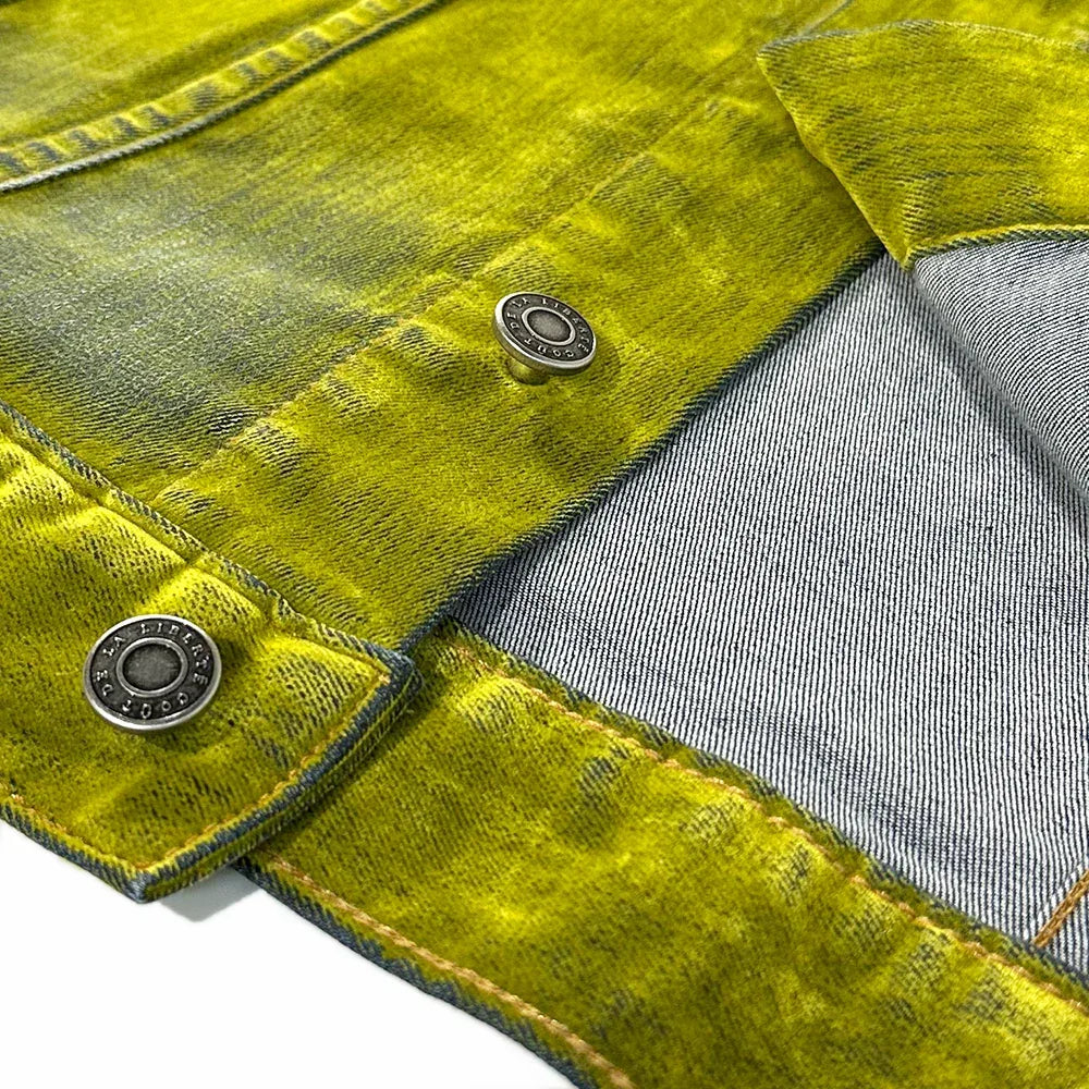 Jonny Stretch Suede Denim Trucker Jacket - Cout De La Liberte - VENTURER