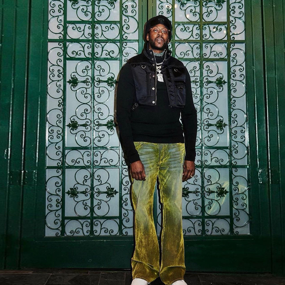 Jonny Stretch Suede Denim Trucker Jacket