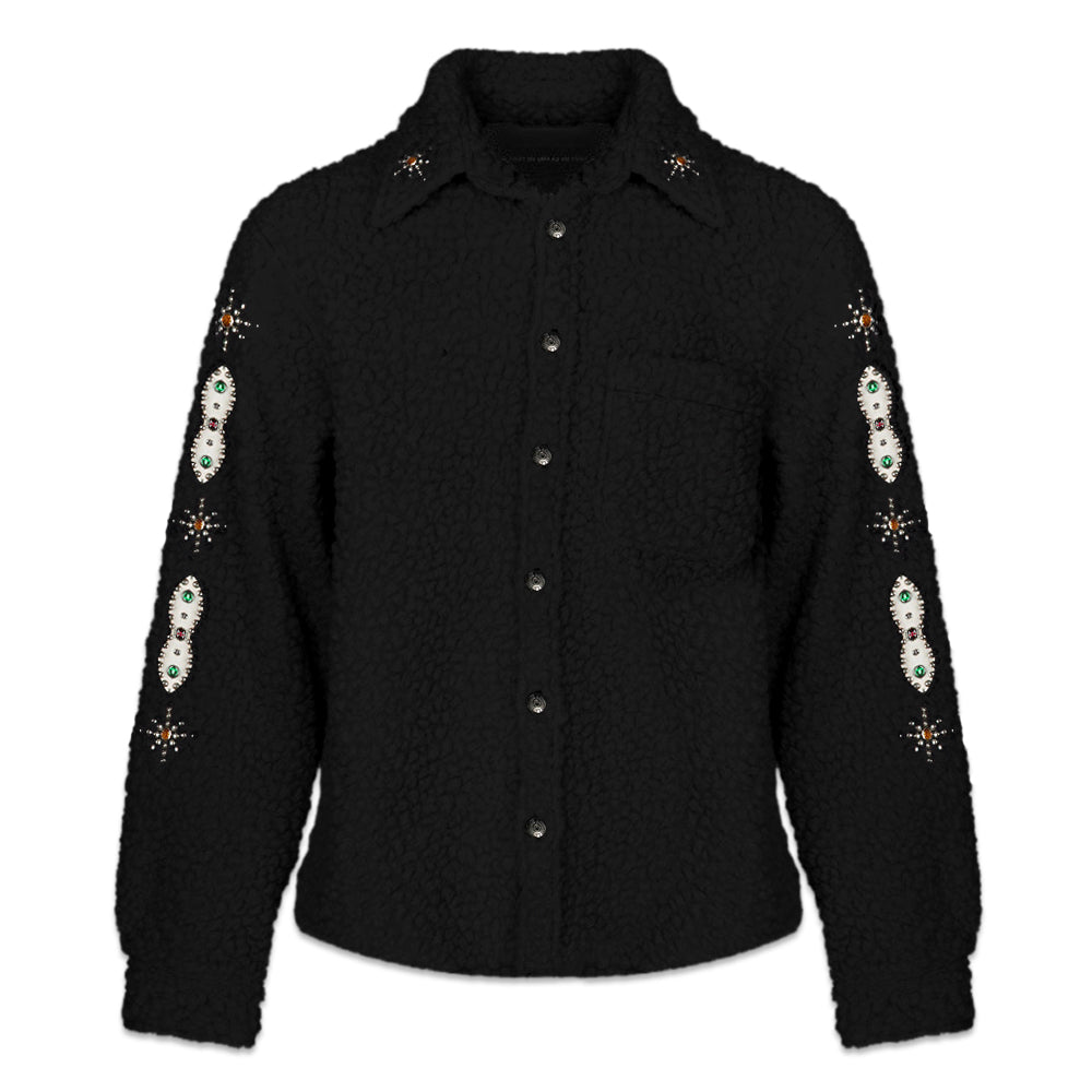 Tommy Embellished Wool Oversize Shirt