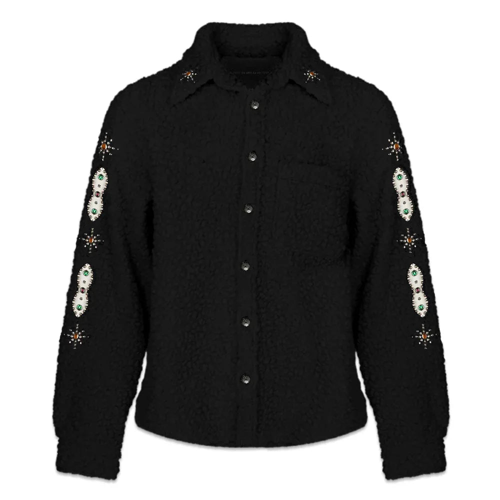 Tommy Embellished Wool Oversize Shirt - Cout De La Liberte - VENTURER