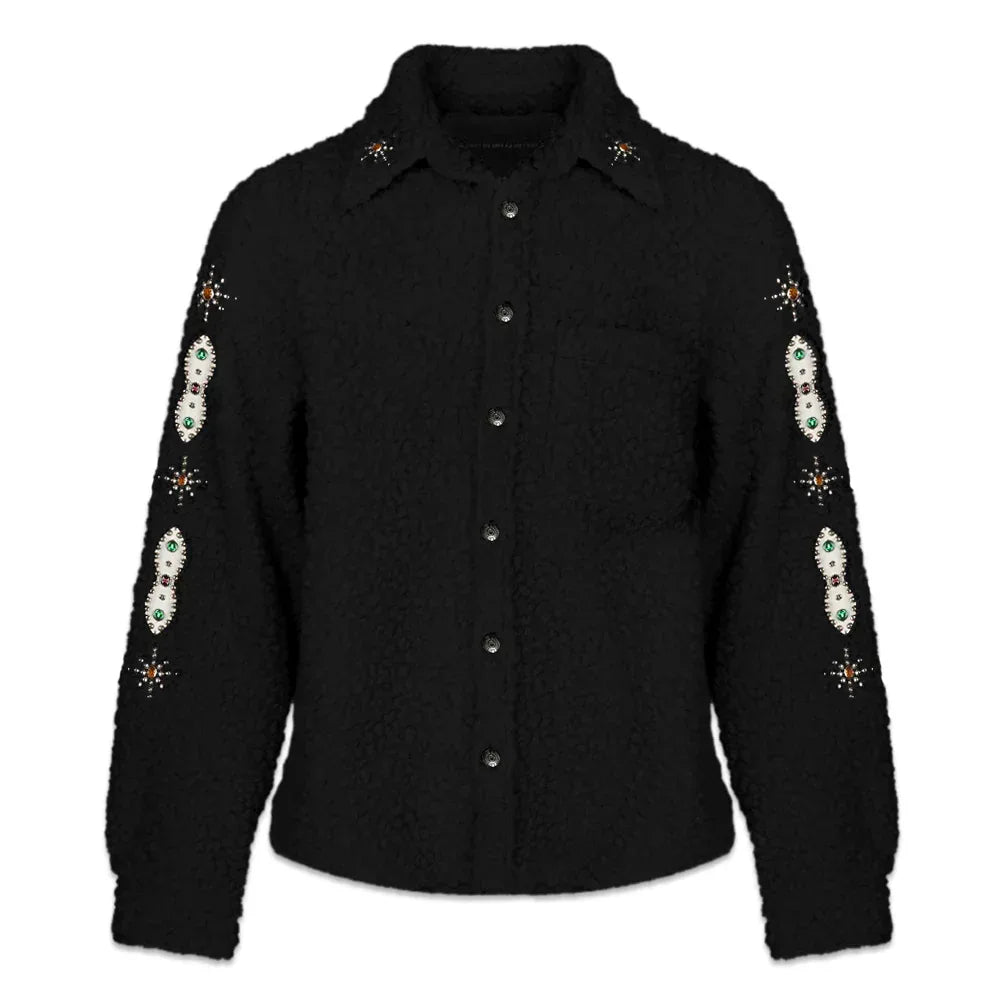 Tommy Embellished Wool Oversize Shirt - Cout De La Liberte - VENTURER