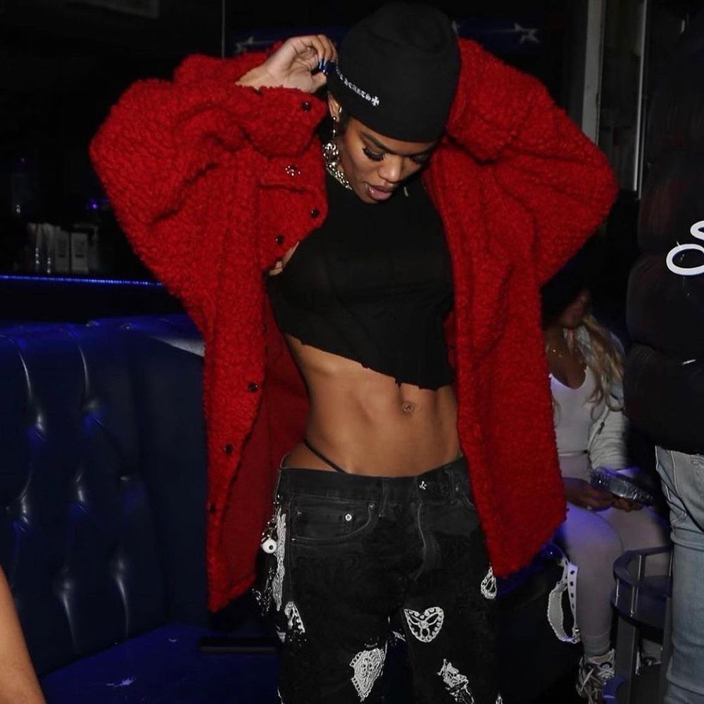 Tommy Embellished Wool Oversize Shirt