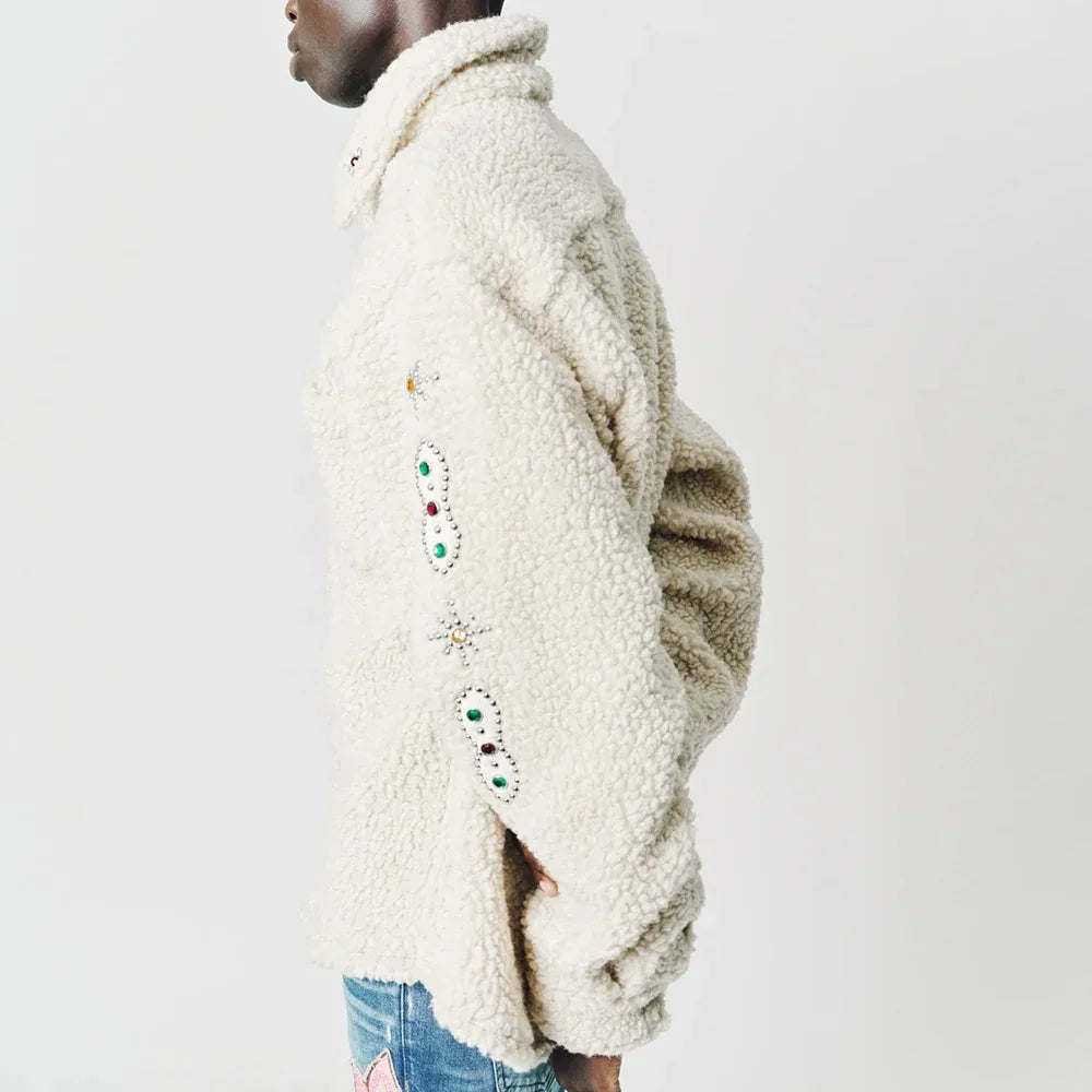 Tommy Embellished Wool Oversize Shirt - Cout De La Liberte - VENTURER