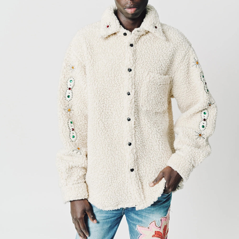 Tommy Embellished Wool Oversize Shirt