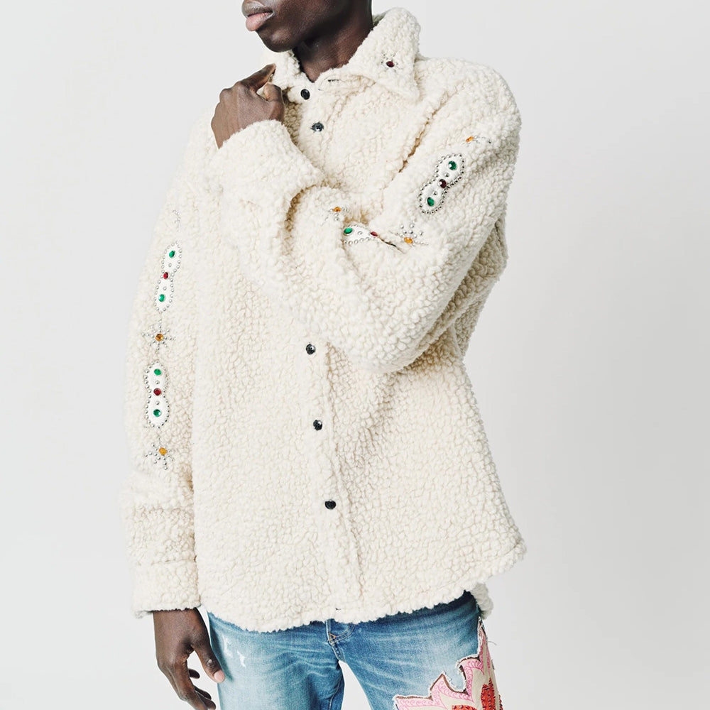 Tommy Embellished Wool Oversize Shirt