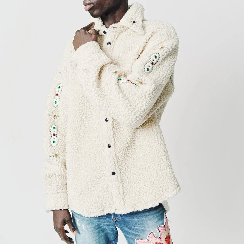 Tommy Embellished Wool Oversize Shirt - Cout De La Liberte - VENTURER