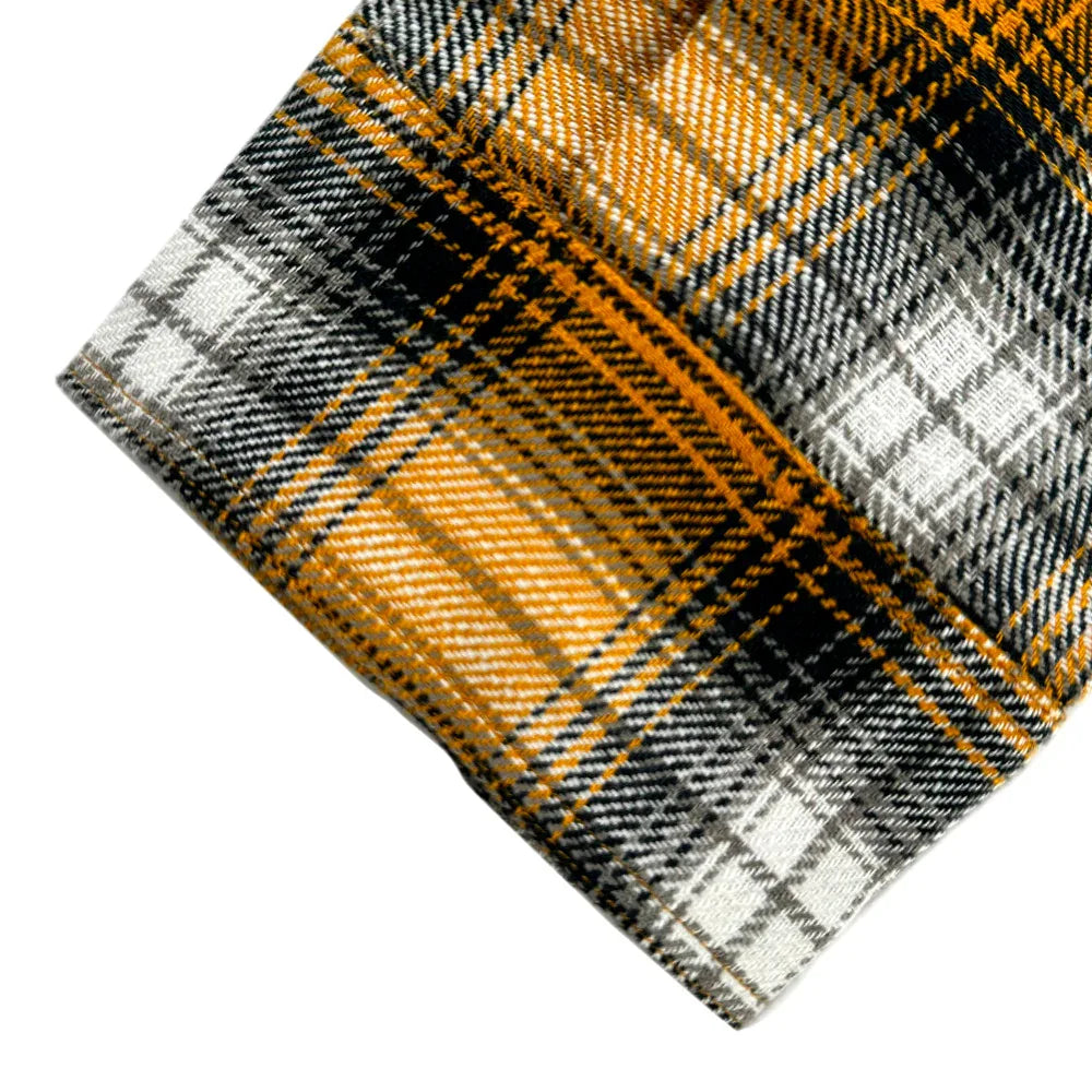 Double Eye Patch Leather Check Shirt - GLACIERBOY - VENTURER