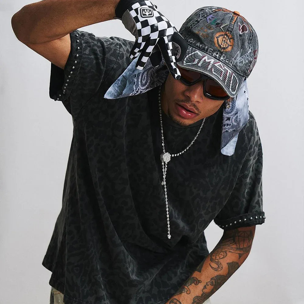 Leopard Studs T-Shirt - GLACIERBOY - VENTURER