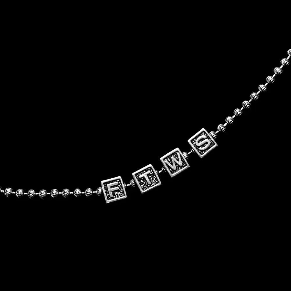 FTWS Block Charm Necklace - FOR THOSE WHO SIN - VENTURER