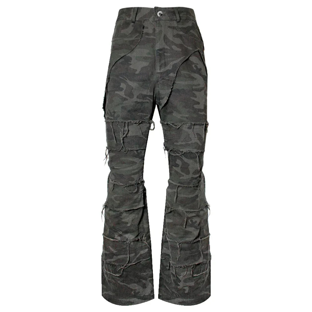 Camo Denim Pants - BLR BLUER - VENTURER