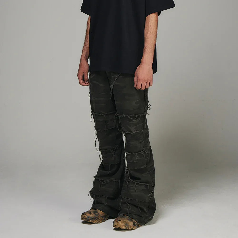 Camo Denim Pants - BLR BLUER - VENTURER