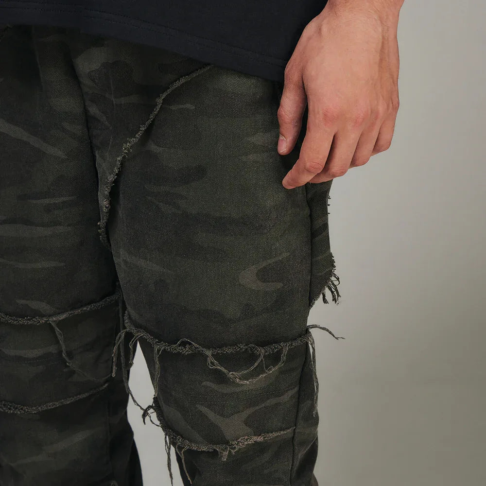 Camo Denim Pants - BLR BLUER - VENTURER