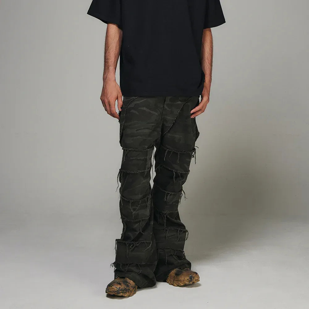 Camo Denim Pants - BLR BLUER - VENTURER