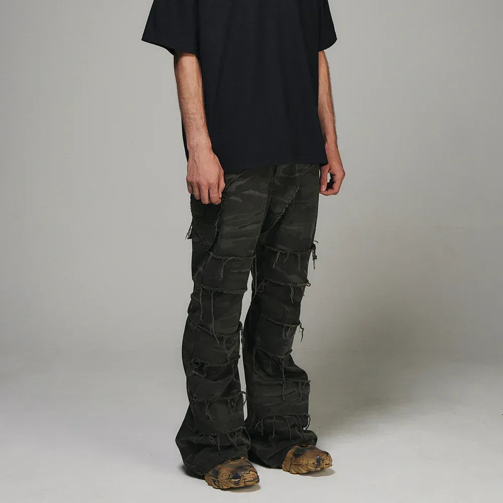 Camo Denim Pants - BLR BLUER - VENTURER