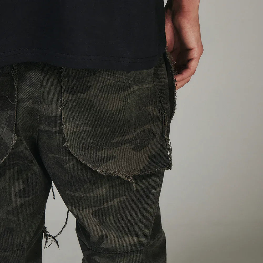 Camo Denim Pants - BLR BLUER - VENTURER