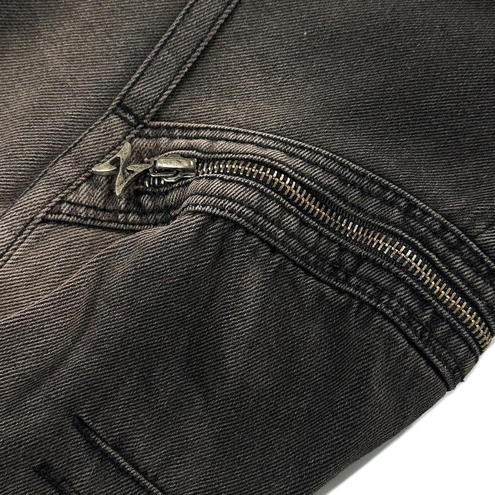 Overdyed Multi Pocket Cargo Denim Pants - BLR BLUER - VENTURER