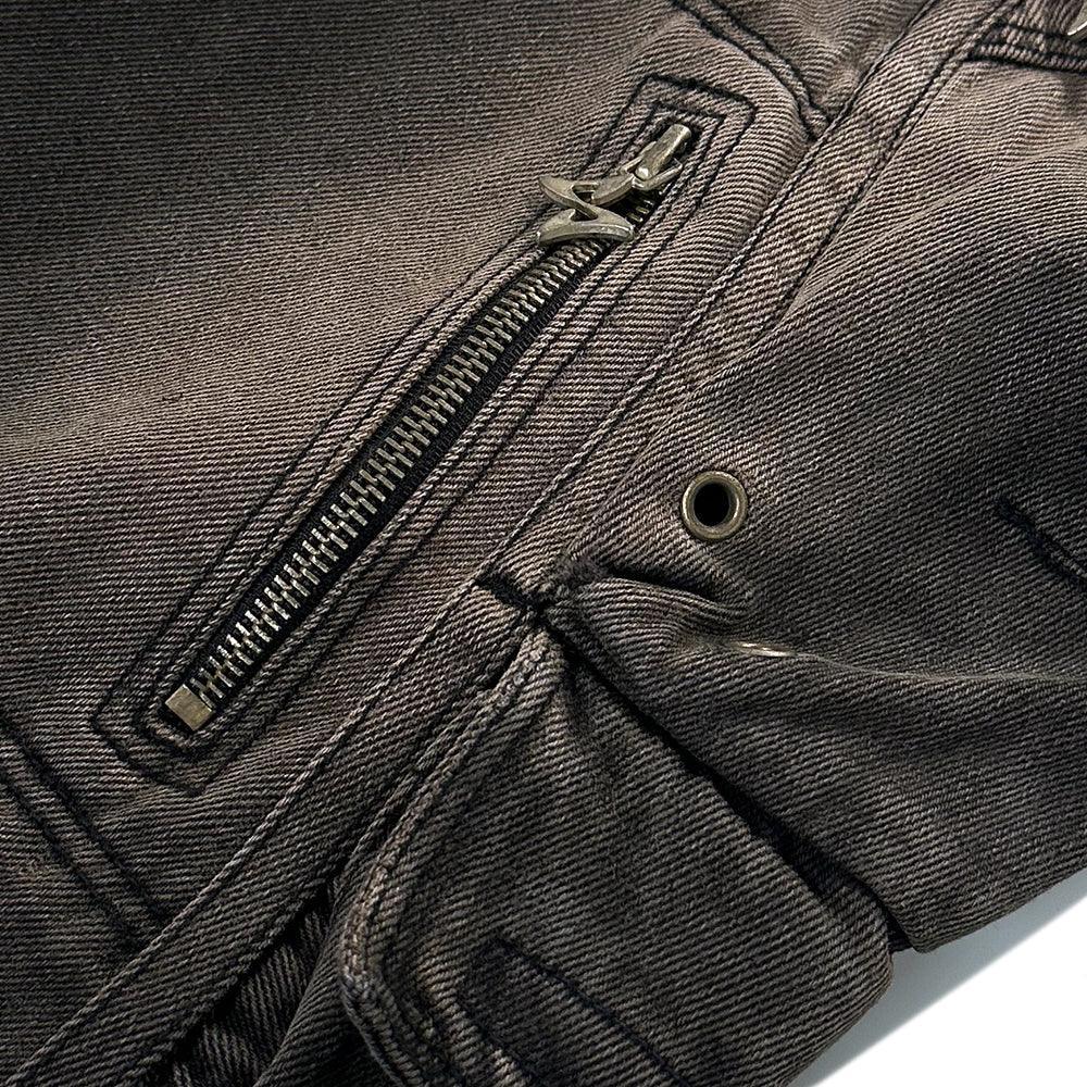 Overdyed Multi Pocket Cargo Denim Pants - BLR BLUER - VENTURER