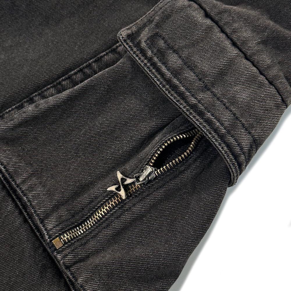 Overdyed Multi Pocket Cargo Denim Pants - BLR BLUER - VENTURER