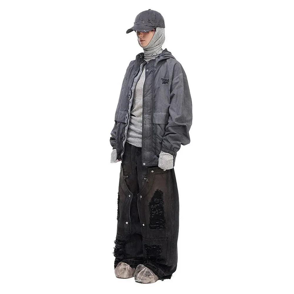 Destroyed Hidden Pocket Carpenter Pants - BLR BLUER - VENTURER