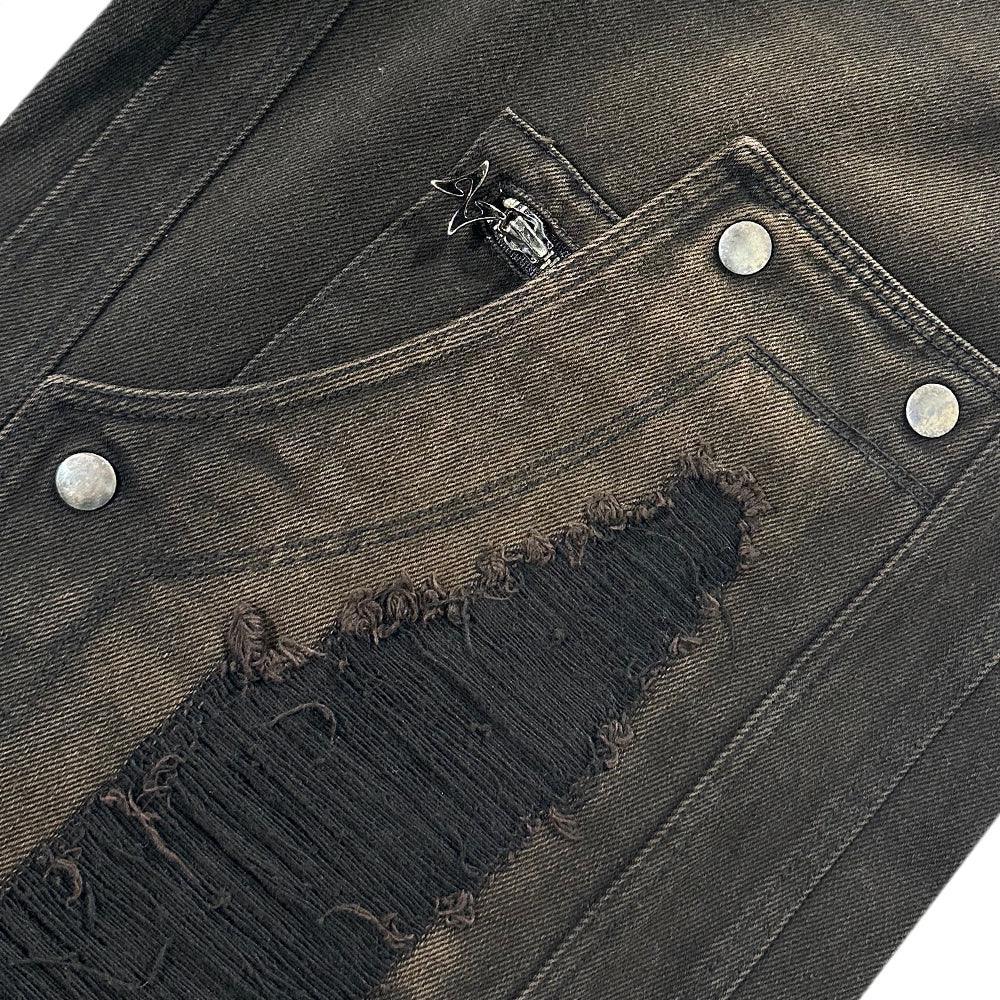 Destroyed Hidden Pocket Carpenter Pants - BLR BLUER - VENTURER
