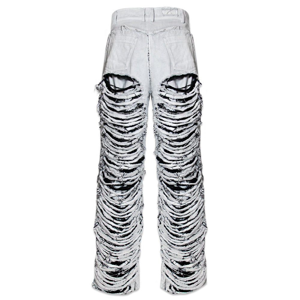 Damaged Double Grunge Denim Pants
