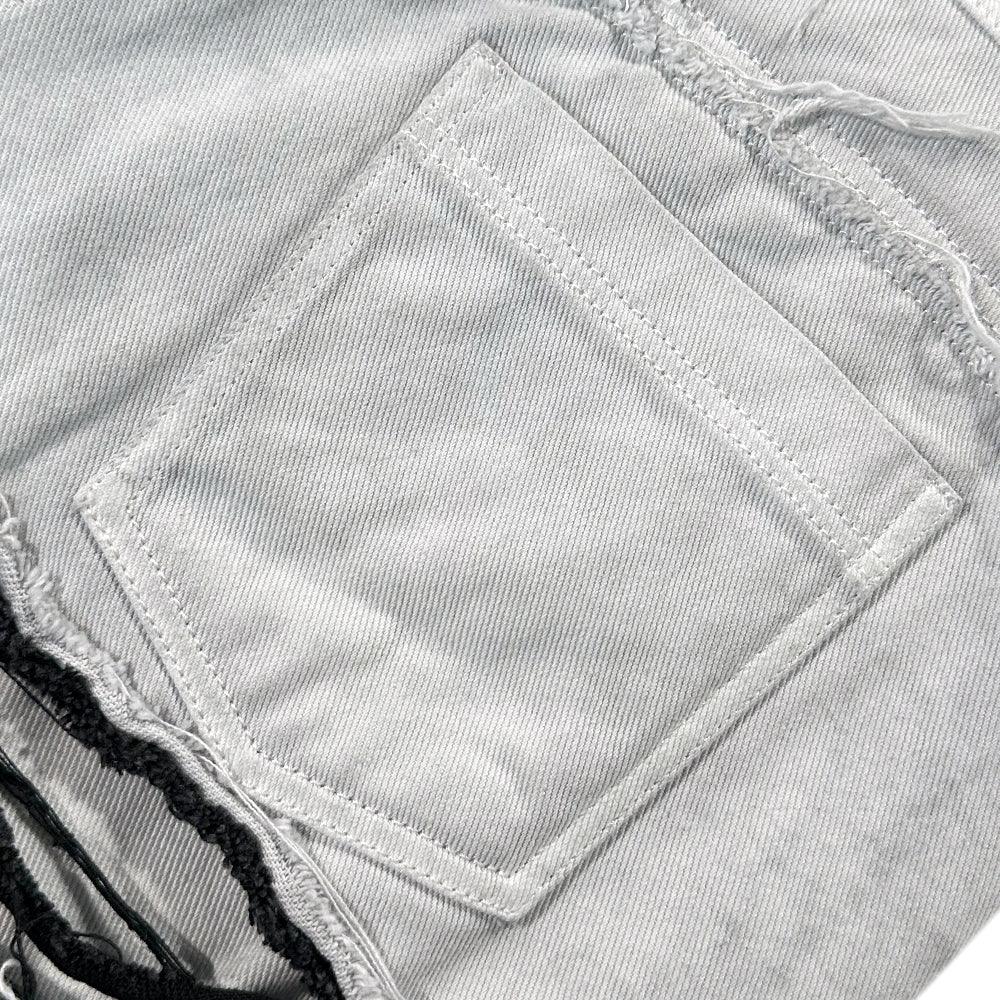 Damaged Double Grunge Denim Pants - BLR BLUER - VENTURER