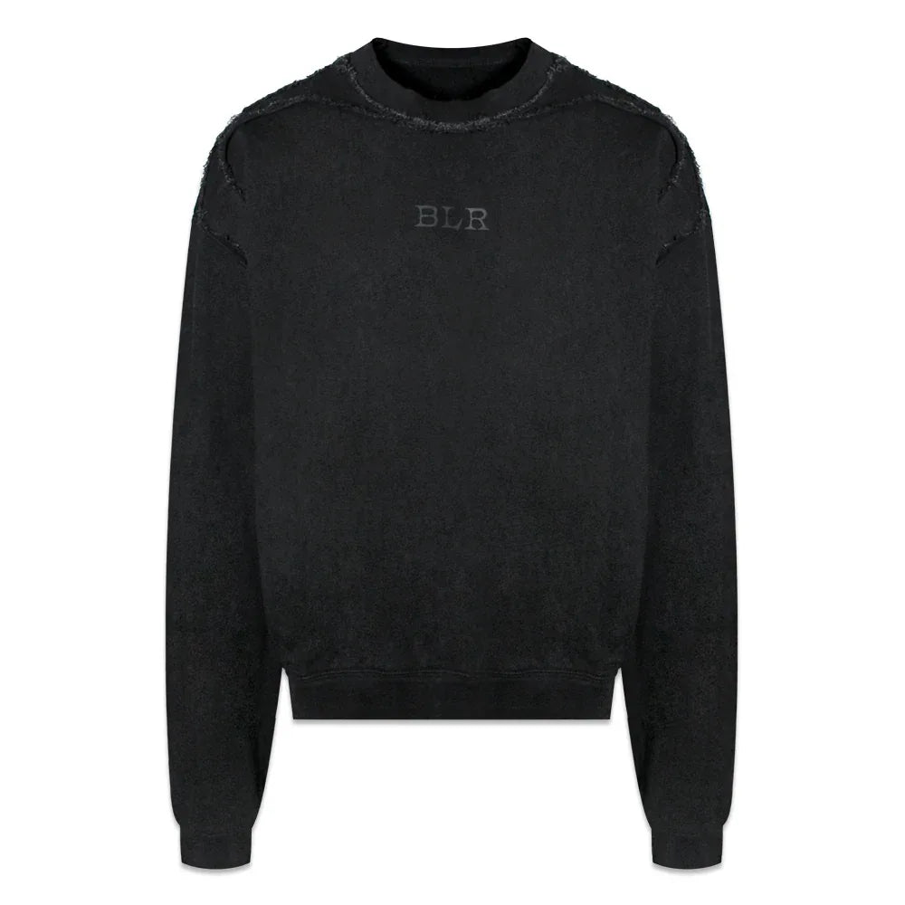 Raw Cut Neck Detailed Sweatshirt - BLR BLUER - VENTURER
