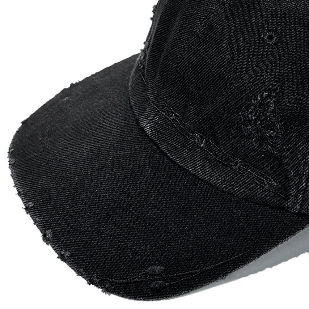 Curved Logo Damaged Denim Cap - BLR BLUER - VENTURER