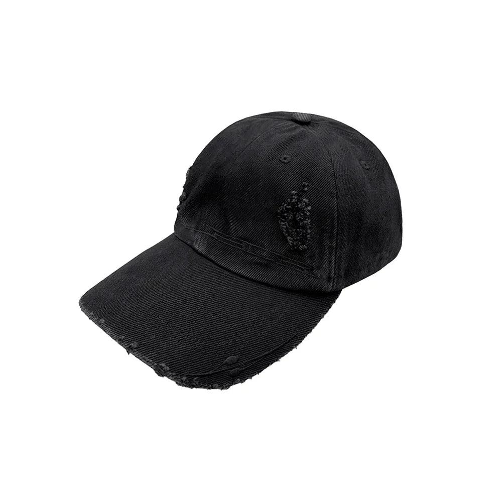 Curved Logo Damaged Denim Cap - BLR BLUER - VENTURER